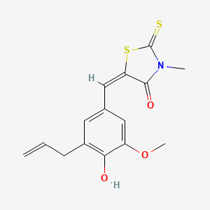 molecular formula C15H15NO3S2 B5205263 5-(3-allyl-4-hydroxy-5-methoxybenzylidene)-3-methyl-2-thioxo-1,3-thiazolidin-4-one 
