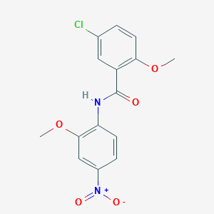 molecular formula C15H13ClN2O5 B5205274 5-chloro-2-methoxy-N-(2-methoxy-4-nitrophenyl)benzamide 