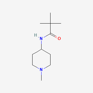 molecular formula C11H22N2O B5205288 2,2-dimethyl-N-(1-methyl-4-piperidinyl)propanamide 