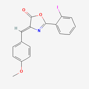 molecular formula C17H12INO3 B5205296 2-(2-iodophenyl)-4-(4-methoxybenzylidene)-1,3-oxazol-5(4H)-one 