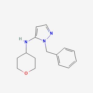molecular formula C15H19N3O B5205318 1-benzyl-N-(tetrahydro-2H-pyran-4-yl)-1H-pyrazol-5-amine 