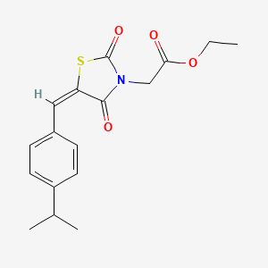 molecular formula C17H19NO4S B5205332 ethyl [5-(4-isopropylbenzylidene)-2,4-dioxo-1,3-thiazolidin-3-yl]acetate 