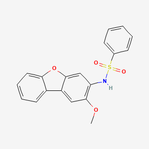 molecular formula C19H15NO4S B5205359 N-(2-methoxydibenzo[b,d]furan-3-yl)benzenesulfonamide 