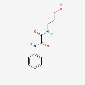 molecular formula C12H16N2O3 B5205360 N-(3-hydroxypropyl)-N'-(4-methylphenyl)ethanediamide 
