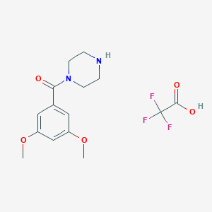 molecular formula C15H19F3N2O5 B5205368 1-(3,5-dimethoxybenzoyl)piperazine trifluoroacetate 