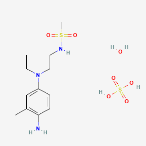 molecular formula C12H25N3O7S2 B5205377 N-{2-[(4-amino-3-methylphenyl)(ethyl)amino]ethyl}methanesulfonamide sulfate hydrate 