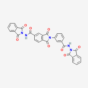 molecular formula C32H17N5O8 B5205401 N-(1,3-dioxo-1,3-dihydro-2H-isoindol-2-yl)-2-(3-{[(1,3-dioxo-1,3-dihydro-2H-isoindol-2-yl)amino]carbonyl}phenyl)-1,3-dioxo-5-isoindolinecarboxamide 