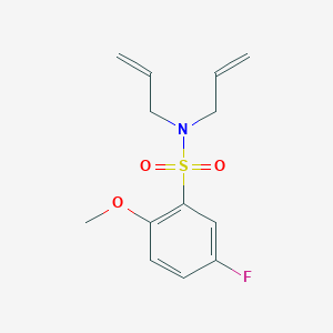 molecular formula C13H16FNO3S B5205419 N,N-diallyl-5-fluoro-2-methoxybenzenesulfonamide 