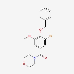 molecular formula C19H20BrNO4 B5205427 4-[4-(benzyloxy)-3-bromo-5-methoxybenzoyl]morpholine 