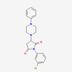 molecular formula C20H20BrN3O2 B5205440 1-(3-bromophenyl)-3-(4-phenyl-1-piperazinyl)-2,5-pyrrolidinedione 