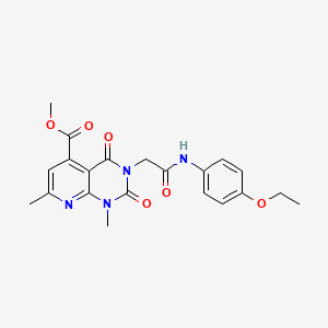 molecular formula C21H22N4O6 B5205441 methyl 3-{2-[(4-ethoxyphenyl)amino]-2-oxoethyl}-1,7-dimethyl-2,4-dioxo-1,2,3,4-tetrahydropyrido[2,3-d]pyrimidine-5-carboxylate 