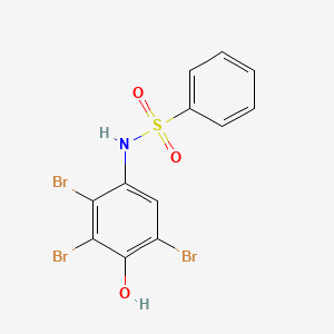 molecular formula C12H8Br3NO3S B5205449 N-(2,3,5-三溴-4-羟基苯基)苯磺酰胺 