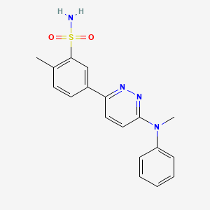 molecular formula C18H18N4O2S B5205460 2-methyl-5-{6-[methyl(phenyl)amino]-3-pyridazinyl}benzenesulfonamide 