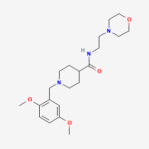 molecular formula C21H33N3O4 B5205486 1-(2,5-dimethoxybenzyl)-N-[2-(4-morpholinyl)ethyl]-4-piperidinecarboxamide 