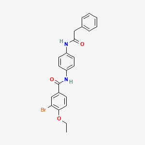 molecular formula C23H21BrN2O3 B5205494 3-bromo-4-ethoxy-N-{4-[(phenylacetyl)amino]phenyl}benzamide 