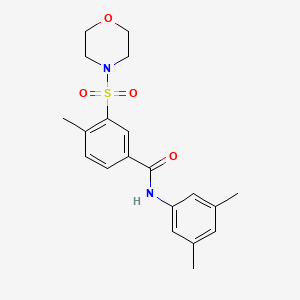 molecular formula C20H24N2O4S B5205502 N-(3,5-dimethylphenyl)-4-methyl-3-(morpholin-4-ylsulfonyl)benzamide 