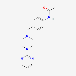 molecular formula C17H21N5O B5205551 N-(4-{[4-(2-pyrimidinyl)-1-piperazinyl]methyl}phenyl)acetamide 