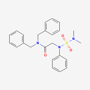 molecular formula C24H27N3O3S B5205559 N~1~,N~1~-dibenzyl-N~2~-[(dimethylamino)sulfonyl]-N~2~-phenylglycinamide 