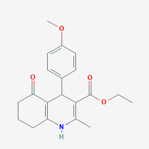 molecular formula C20H23NO4 B5205606 ethyl 4-(4-methoxyphenyl)-2-methyl-5-oxo-1,4,5,6,7,8-hexahydro-3-quinolinecarboxylate 