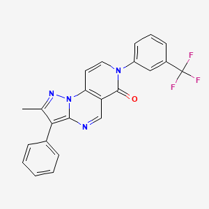 molecular formula C23H15F3N4O B5205613 2-methyl-3-phenyl-7-[3-(trifluoromethyl)phenyl]pyrazolo[1,5-a]pyrido[3,4-e]pyrimidin-6(7H)-one 