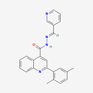 molecular formula C24H20N4O B5205621 2-(2,5-dimethylphenyl)-N'-(3-pyridinylmethylene)-4-quinolinecarbohydrazide 