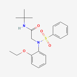molecular formula C20H26N2O4S B5205626 N~1~-(tert-butyl)-N~2~-(2-ethoxyphenyl)-N~2~-(phenylsulfonyl)glycinamide 