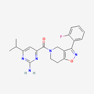 molecular formula C20H20FN5O2 B5205632 4-{[3-(2-fluorophenyl)-6,7-dihydroisoxazolo[4,5-c]pyridin-5(4H)-yl]carbonyl}-6-isopropyl-2-pyrimidinamine 