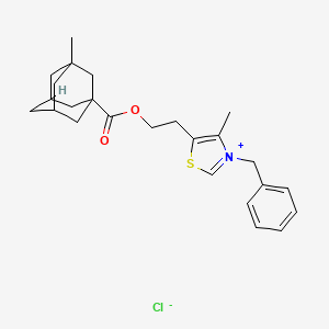 3-benzyl-4-methyl-5-(2-{[(3-methyl-1-adamantyl)carbonyl]oxy}ethyl)-1,3-thiazol-3-ium chloride