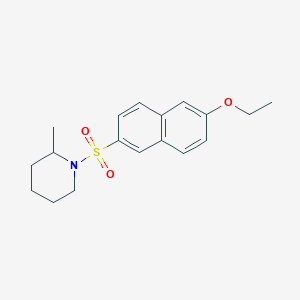 molecular formula C18H23NO3S B5205648 1-[(6-ethoxy-2-naphthyl)sulfonyl]-2-methylpiperidine 