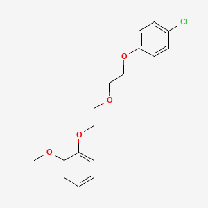 molecular formula C17H19ClO4 B5205663 1-{2-[2-(4-chlorophenoxy)ethoxy]ethoxy}-2-methoxybenzene 