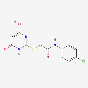 molecular formula C12H10ClN3O3S B5205693 N-(4-chlorophenyl)-2-[(4,6-dihydroxy-2-pyrimidinyl)thio]acetamide 
