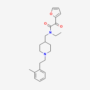 molecular formula C23H30N2O3 B5205695 N-ethyl-2-(2-furyl)-N-({1-[2-(2-methylphenyl)ethyl]-4-piperidinyl}methyl)-2-oxoacetamide 