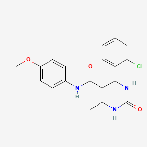 molecular formula C19H18ClN3O3 B5205696 4-(2-chlorophenyl)-N-(4-methoxyphenyl)-6-methyl-2-oxo-1,2,3,4-tetrahydro-5-pyrimidinecarboxamide 