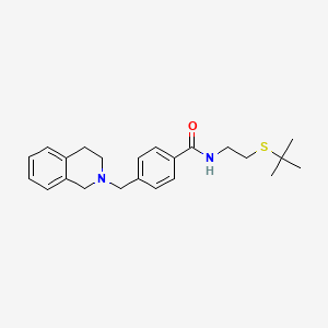 molecular formula C23H30N2OS B5205699 N-[2-(tert-butylthio)ethyl]-4-(3,4-dihydro-2(1H)-isoquinolinylmethyl)benzamide 