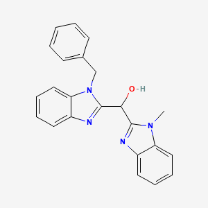 molecular formula C23H20N4O B5205707 (1-benzyl-1H-benzimidazol-2-yl)(1-methyl-1H-benzimidazol-2-yl)methanol 