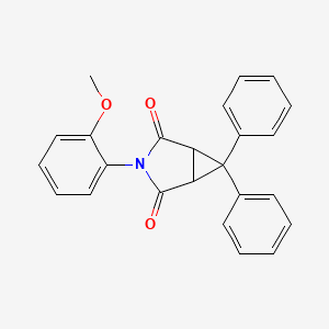molecular formula C24H19NO3 B5205715 3-(2-methoxyphenyl)-6,6-diphenyl-3-azabicyclo[3.1.0]hexane-2,4-dione 