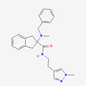 2-[benzyl(methyl)amino]-N-[2-(1-methyl-1H-pyrazol-4-yl)ethyl]-2-indanecarboxamide