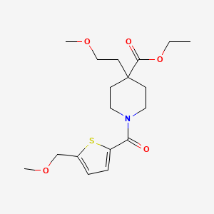 molecular formula C18H27NO5S B5205748 ethyl 4-(2-methoxyethyl)-1-{[5-(methoxymethyl)-2-thienyl]carbonyl}-4-piperidinecarboxylate 