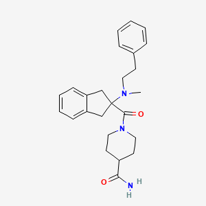 molecular formula C25H31N3O2 B5205769 1-({2-[methyl(2-phenylethyl)amino]-2,3-dihydro-1H-inden-2-yl}carbonyl)-4-piperidinecarboxamide 