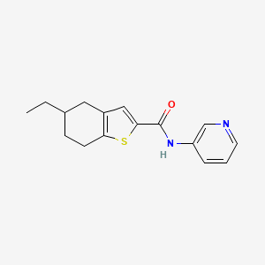 molecular formula C16H18N2OS B5205778 5-ethyl-N-3-pyridinyl-4,5,6,7-tetrahydro-1-benzothiophene-2-carboxamide 
