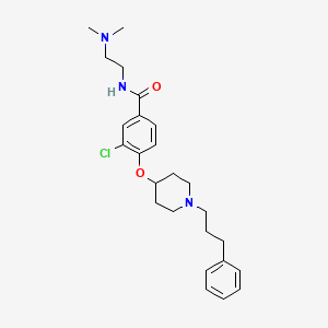 molecular formula C25H34ClN3O2 B5205783 3-chloro-N-[2-(dimethylamino)ethyl]-4-{[1-(3-phenylpropyl)-4-piperidinyl]oxy}benzamide 