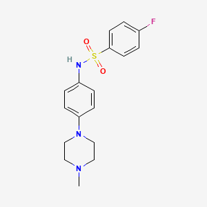 molecular formula C17H20FN3O2S B5205795 4-fluoro-N-[4-(4-methyl-1-piperazinyl)phenyl]benzenesulfonamide 