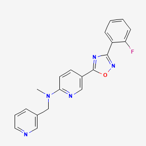 molecular formula C20H16FN5O B5205798 5-[3-(2-fluorophenyl)-1,2,4-oxadiazol-5-yl]-N-methyl-N-(3-pyridinylmethyl)-2-pyridinamine 