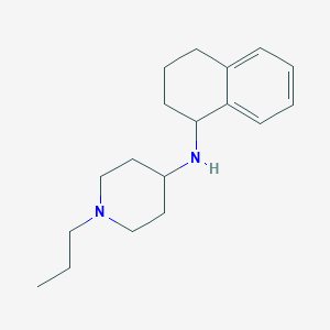 molecular formula C18H28N2 B5205799 1-propyl-N-(1,2,3,4-tetrahydro-1-naphthalenyl)-4-piperidinamine 