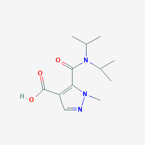molecular formula C12H19N3O3 B5205813 5-[(diisopropylamino)carbonyl]-1-methyl-1H-pyrazole-4-carboxylic acid 