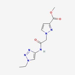molecular formula C11H14N6O3 B5205836 methyl 1-{2-[(1-ethyl-1H-1,2,3-triazol-4-yl)amino]-2-oxoethyl}-1H-pyrazole-3-carboxylate 