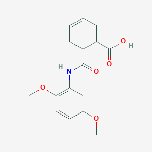 molecular formula C16H19NO5 B5205897 6-{[(2,5-dimethoxyphenyl)amino]carbonyl}-3-cyclohexene-1-carboxylic acid 