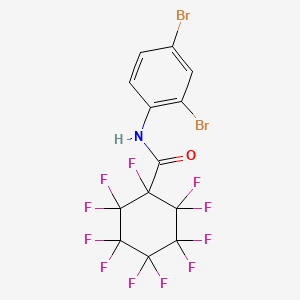 molecular formula C13H4Br2F11NO B5205905 N-(2,4-dibromophenyl)-1,2,2,3,3,4,4,5,5,6,6-undecafluorocyclohexanecarboxamide 