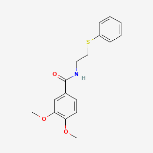 molecular formula C17H19NO3S B5205911 3,4-dimethoxy-N-[2-(phenylthio)ethyl]benzamide 