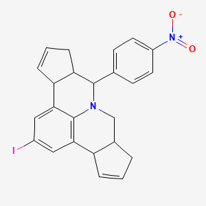 2-iodo-7-(4-nitrophenyl)-3b,6,6a,7,9,9a,10,12a-octahydrocyclopenta[c]cyclopenta[4,5]pyrido[3,2,1-ij]quinoline